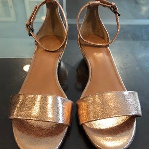 J. Crew rose gold sandals size 7